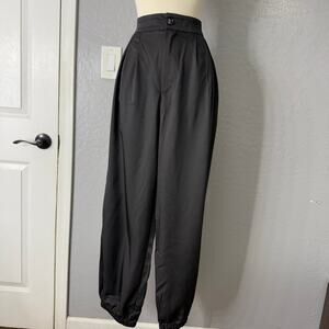 Cider Women’s Solid High Waist Jogger Pants, Black, XL